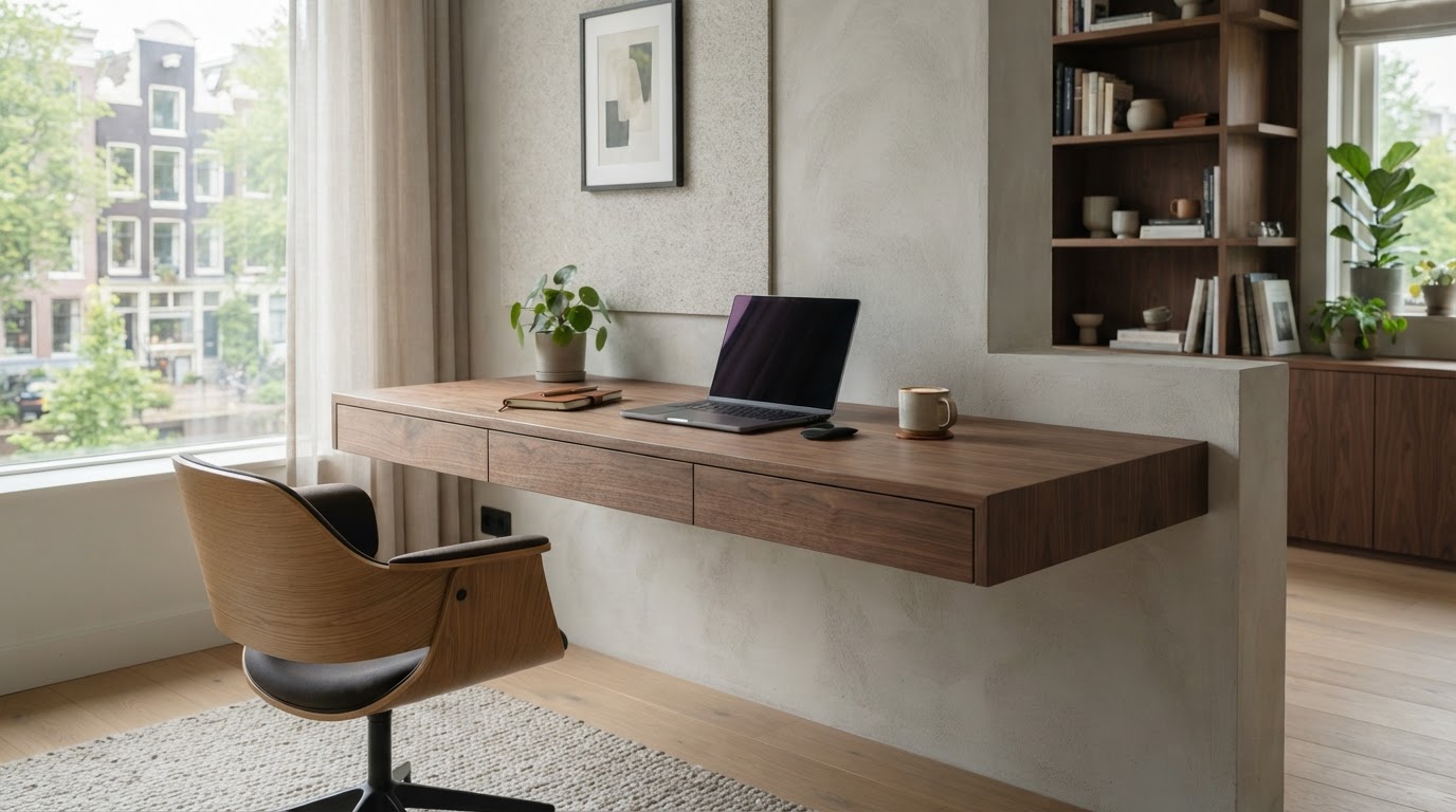 zwevend bureau op maat