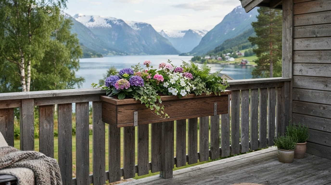 blomsterkasse på mål