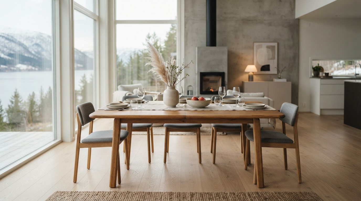 spisebord på mål