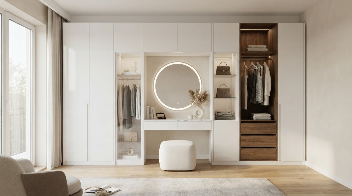 mobilier alb personalizat