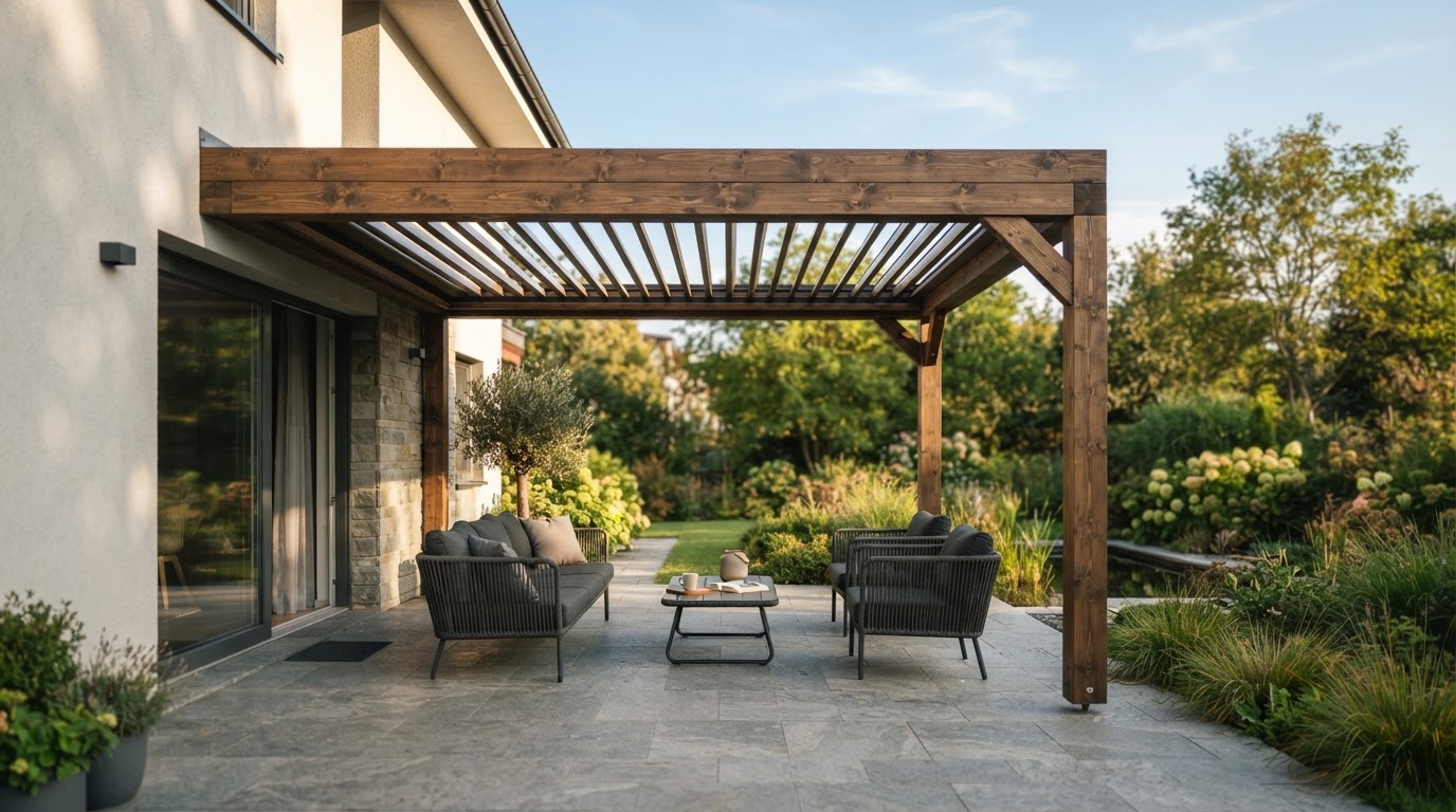 drevená pergola